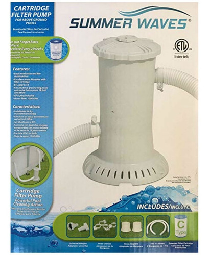Bomba Con Filtro Para Piscina Elevada 1075 G.p. H Con Gfci