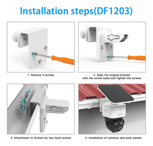 Okemeeo - Soporte De Canalón Para Eufy Solocam S340, Soporte