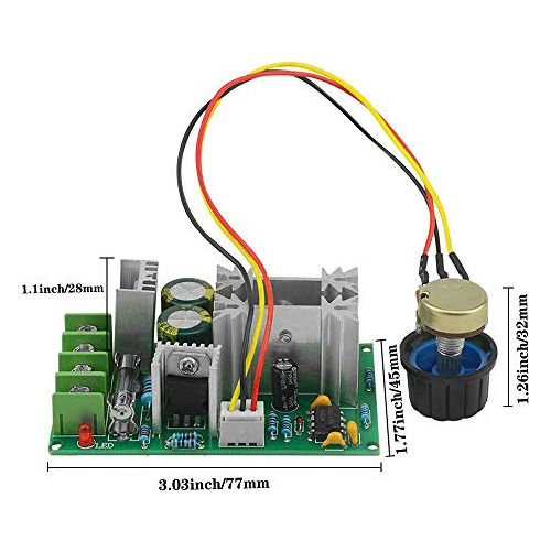 Conjunto De Controlador De Motor De Cc 12v 24v 36v 48v,...