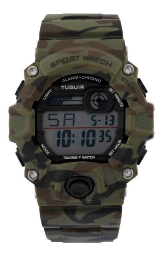 Relógio Masculino Tuguir Digital Tg130 - Verde Camuflado