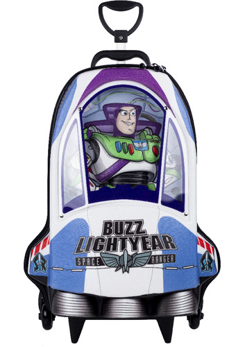 Mochila Nave Buzz Lightyear Com 6 Rodinhas Maxtoy 7405
