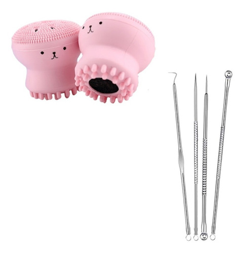 Imagen 5 de 5 de Vaporera Facial/cepillo/extractor Kit Skin Care 5 En 1