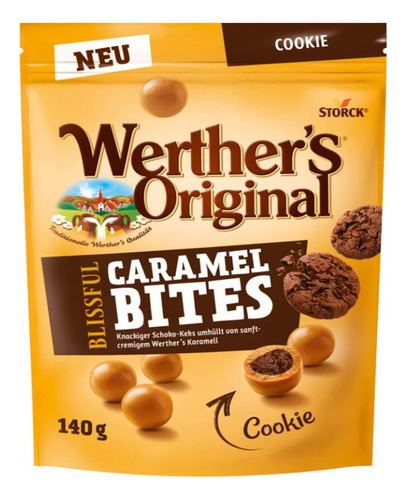 Caramelos Werther's Caramel Bites Sabor Choco Cookie 140g