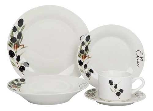 Juego De Vajilla Porcelana 30 Pzas Olive