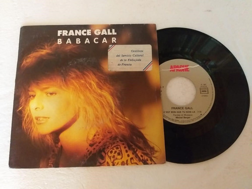 France Gall Babacar Vinilo Simple 7' Francia 1987 Euro Pop