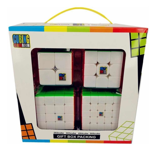 Kit de cajas de cubos mágicos Moyu Mofangjiaoshi, profesional, sin marco, color