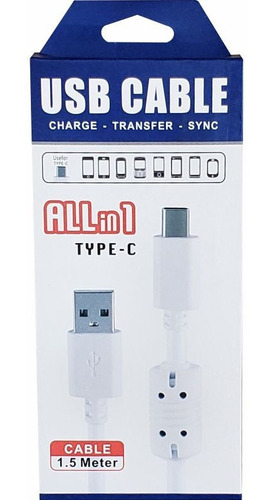 Cabo Carregador Usb Celular Tipo C Type C Turbo Reforçado