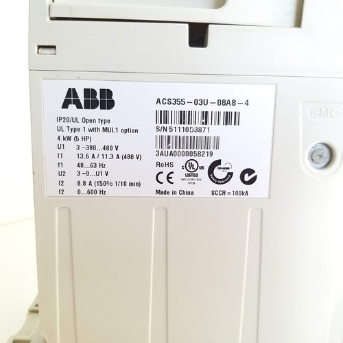 Imagen 6 de 6 de Drive Acs355-03u-08a8-4 Abb 4 Kw