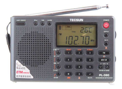 Radio Fm-am Tecsun Pl380 Dsp Onda Corta Lw Pll Receptor De