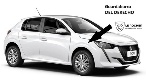 Guardabarro Delantero Derecho Peugeot 208 Linea Nueva