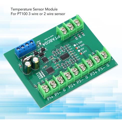 Módulo De Sensor De Temperatura De 4 Canales Pt100 Rtd Rs485
