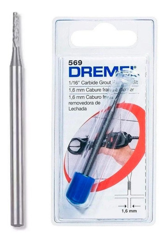 Mecha Remoción Junta Pastina 1,6mm Cerámico Dremel 569