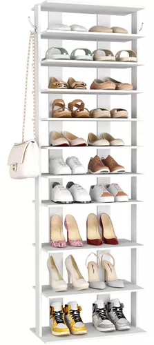 Torre vertical para zapatos, zapatero de esquina estrecha, estante para  zapatos, armario vertical de almacenamiento de zapatos, torre de zapatos de