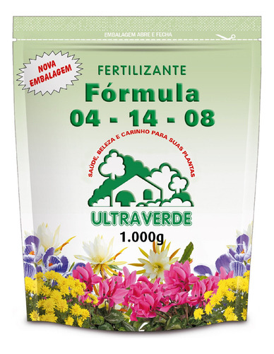 Adubo Fertilizante Fórmula NPK 04-14-08 Ultra Verde kg Bonigo