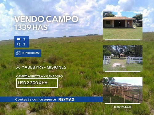 Vendo Campo De 1339 Hectáreas En Yabebyry-misiones.