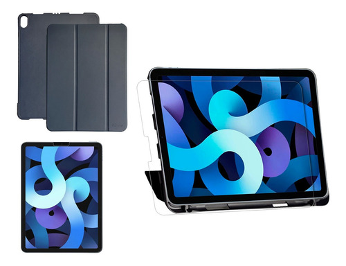 Funda Smart Case Soporte De Lápiz + Vidrio Para iPad Air 4