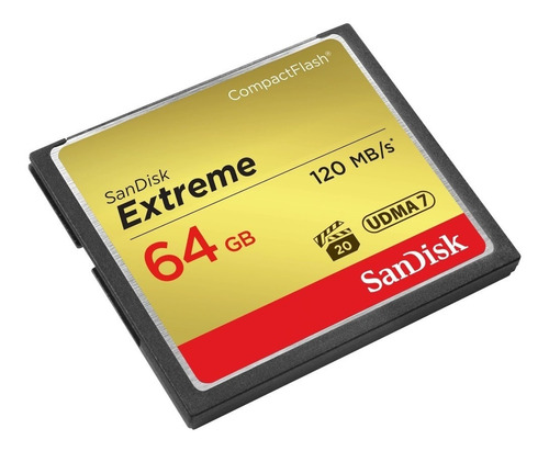 Cartão Memória 64gb Sandisk Compact Flash Extreme 120 Mb/s