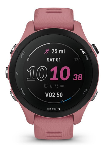 Relógio GPS Garmin Forerunner 255s Pink Boy, 41 mm, cor de moldura preta