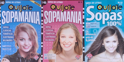Lote X 3 Revistas Quijote Sopas De Letras Sopamania