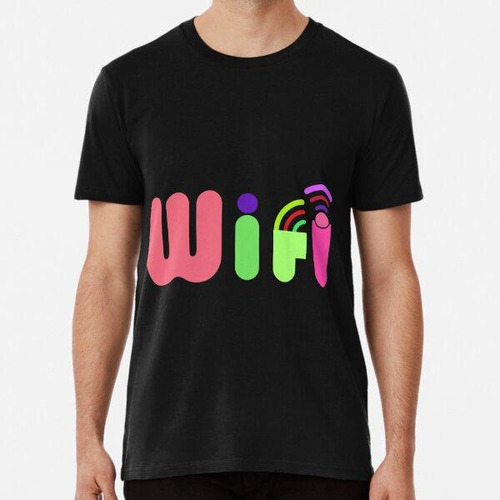 Remera Diseño Minimalista Del Logotipo De Gráficos Wifi. ALG