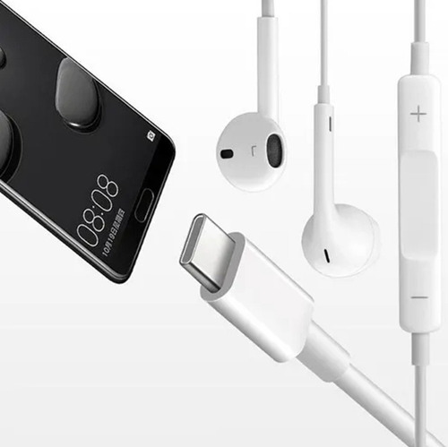 Auricular Con Cable Usb-c Manos Libres Tipo Iph Envios Blanco