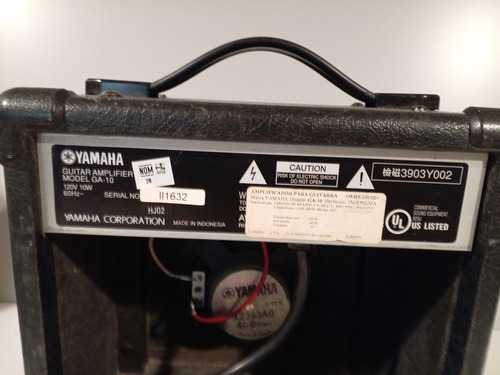 Amplificador Yamaha Ga-10 Transistor Para Guitarra De 10w Negro (Usado)