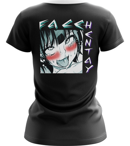 Playera Sublimada Hentai Face D3 Dama Talla Extra
