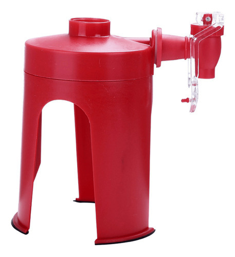 Suporte Com Torneira Dispenser Para Garrafa De Refrigerante Cor Vermelho
