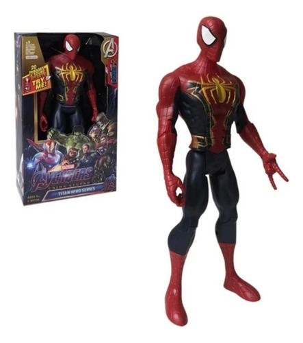 Boneco Spider Man Homem Aranha Articulado Luz E Fala - 32cm