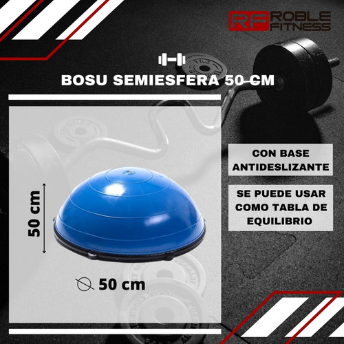 Imagen 3 de 10 de Semi Esfera Bosu Bozu Fitness 50cm Propiocepción Equilibrio