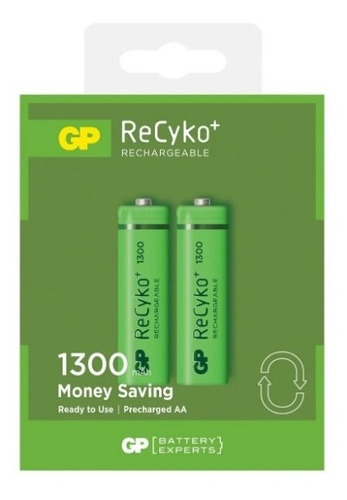 Baterías Pilas Aa 1300mah Recargables Tecnologia Recyko Gp