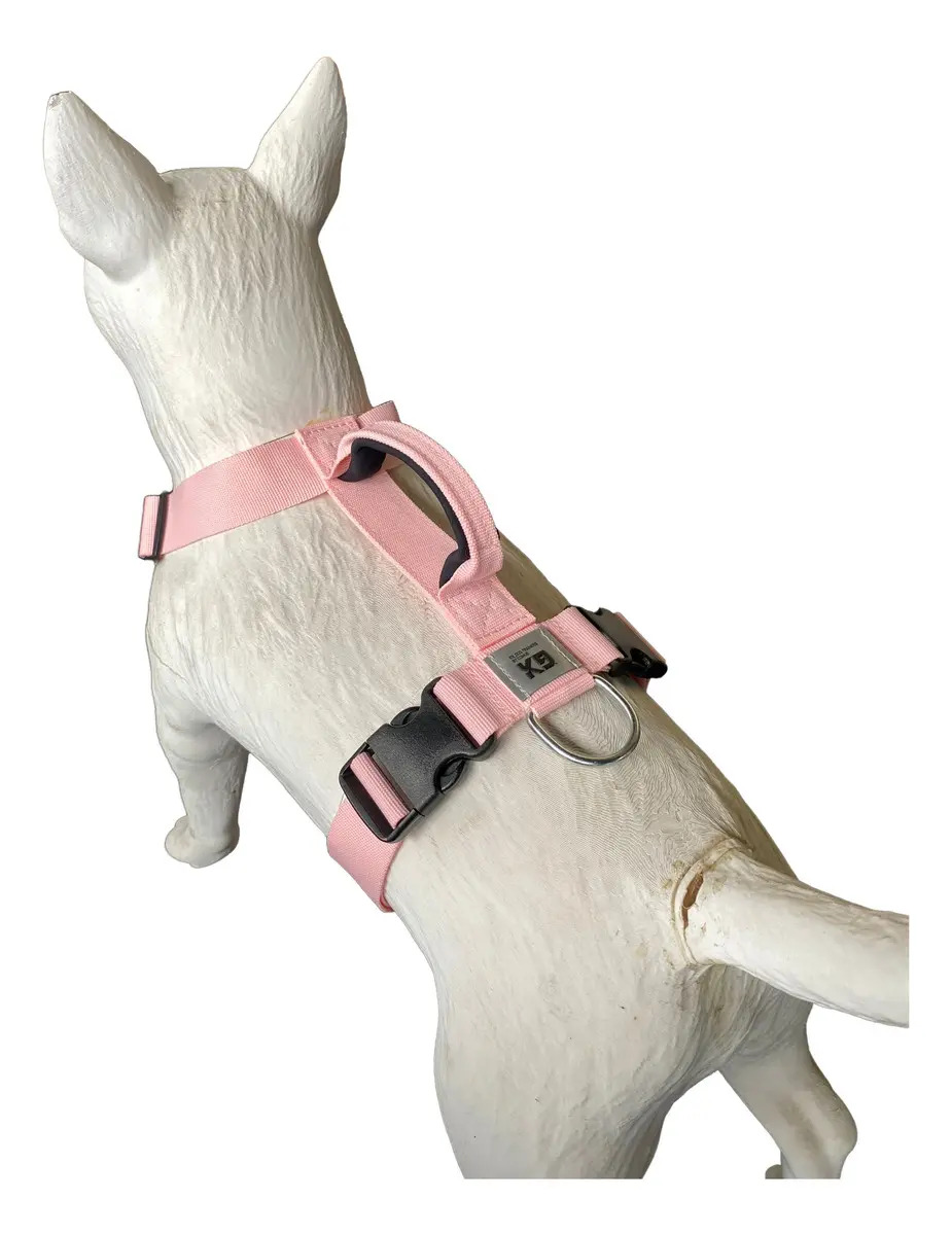 Arnés Táctico H Perros Rosa K9 Dog Trainers Reforzado Doble Enganche M