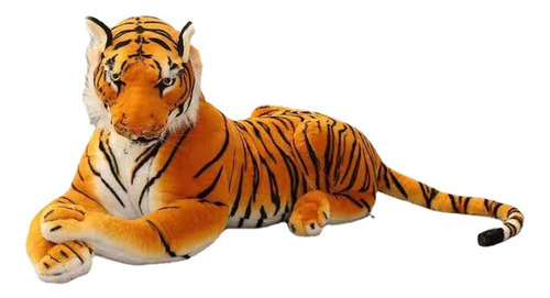 Cojín De Peluche Con Diseño De Tigre Grande Amarillo