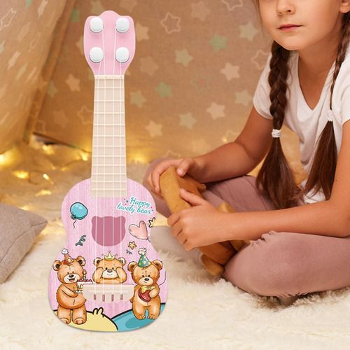 Mini Ukelele Guitarra Juguete 4 Cuerdas Ajustables Para