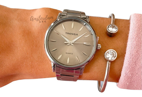 Reloj Tressa Dama Modelo Stefy Palitos Metalico Amsterdamarg