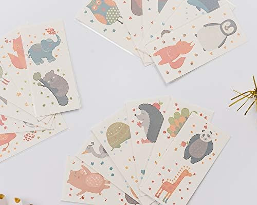 Papakit Cute Zoo Animals 36 Juego De Tatuajes Falsos Tempora