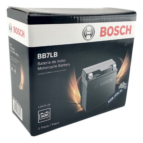 Batería Bb7lb = 12n7a-3a = Motomel Motard 200 Bosch Ryd