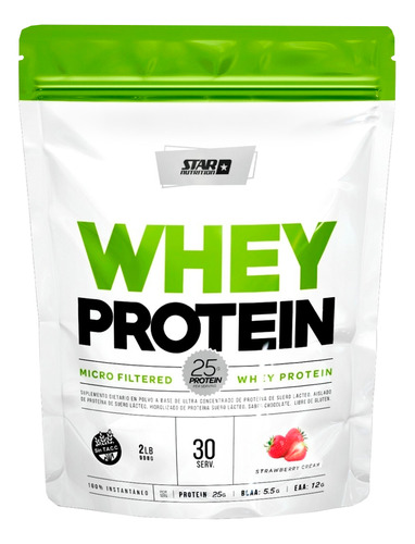 Suplemento Star Nutrition Whey Protein Strawberry Cream 908g