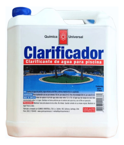 Clarificador Piscinas 5 Litro Quimica Universal/hidroquillon