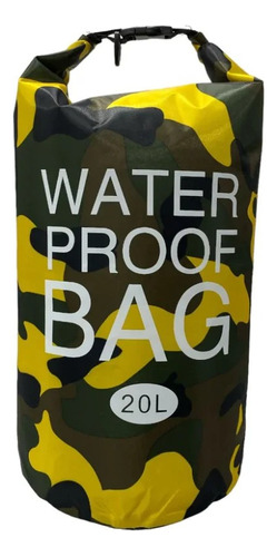 Bolsa Seca Camuflada, 20 Litros, Basic Color Amarillo