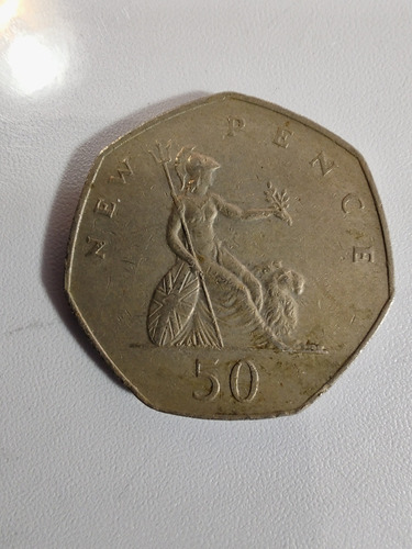 Moneda Inglaterra 50 Pence 1977 (x1501