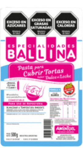 Pasta Ballina Formula H Blanca 500grs Dulce De Leche