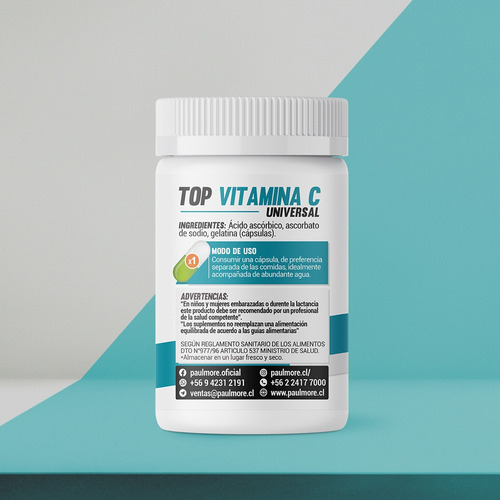 Imagen 4 de 6 de Vitamina C 120 Cápsulas 1000 Mg Capsulas