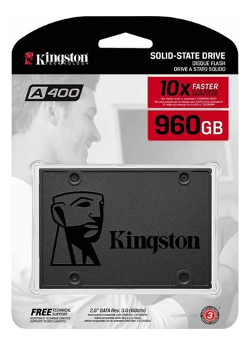 Ssd 960gb Kingston A400 Cor Preto