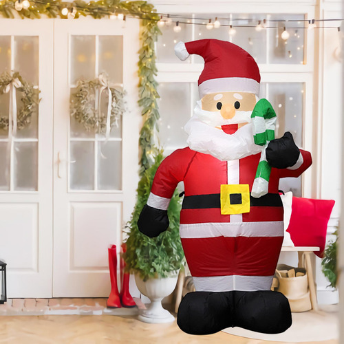Papá Noel Inflable Navideño Para Decoración De Exteriores