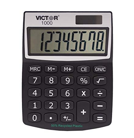 Victor 1000 Calculadora De 8 Dígitos De Función Estándar, Ba