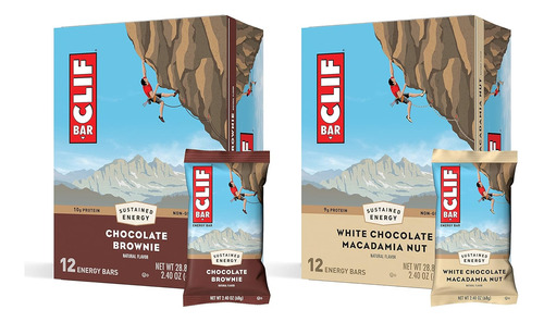 Barras Energeticas Brownie Macadamia Clif Bar X 24und