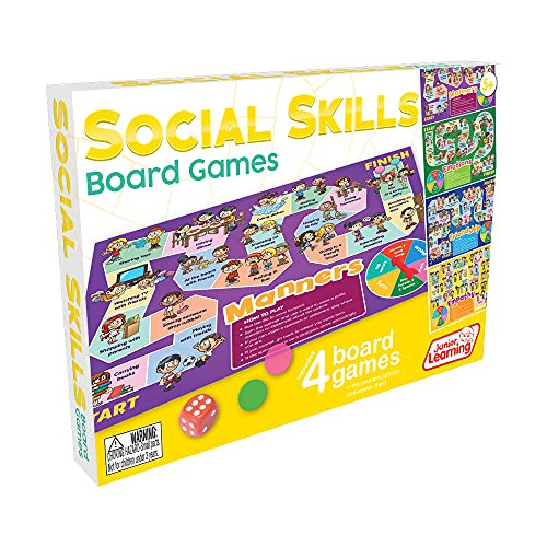 Junior Learning Social Skills Board Juegos, 4 Juegos, Edades