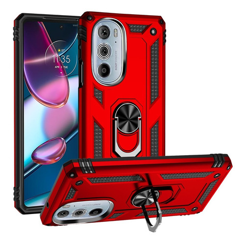 Funda Iron + Vidrio Para Motorola G52 Con Anillo 360 Soporte