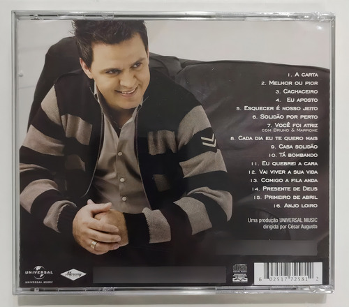 CD de Eduardo Costa 2008 - Cada Dia Eu Te Quero Mais - Versión álbum en acrílico sellado